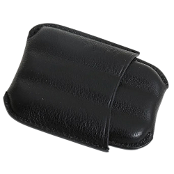 BLACK LEATHER CIGAR CASE CIGAR/CERUTTER, 3 FINGER