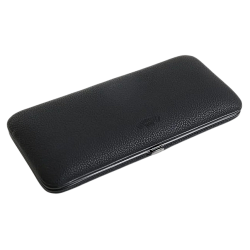 BLACK LEATHER CIGAR CASE, 3 FINGER