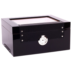 Savinelli, Sort humidor med glaslåg